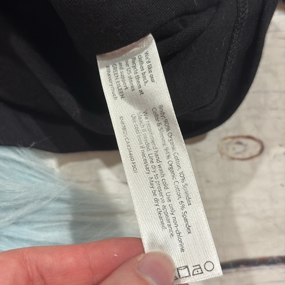 Eileen Fisher Black Zip Front Lounge Pocket Lightweight Jacket Sweatshirt - Picture 8 of 8